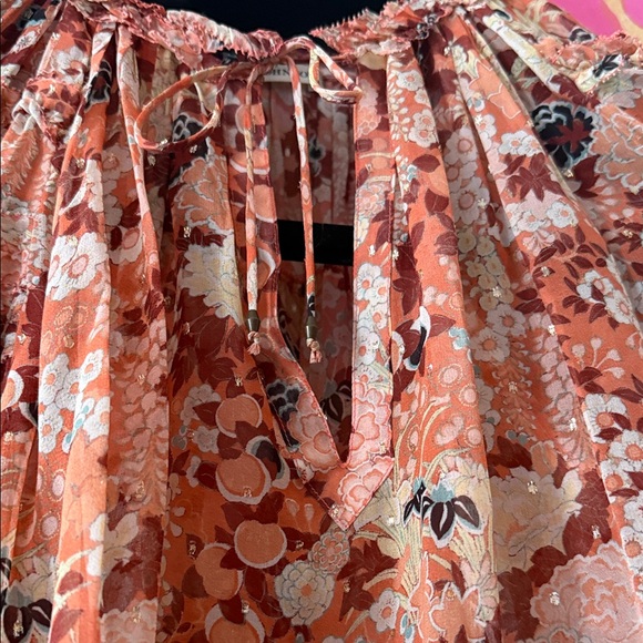 ❤️Ulla Johnson Adele New Floral Blouse with Ruffle Details - Picture 6 of 9